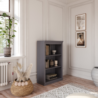 Estante de madeira com 1,19 m na cor cinza / Coleção biblioteca